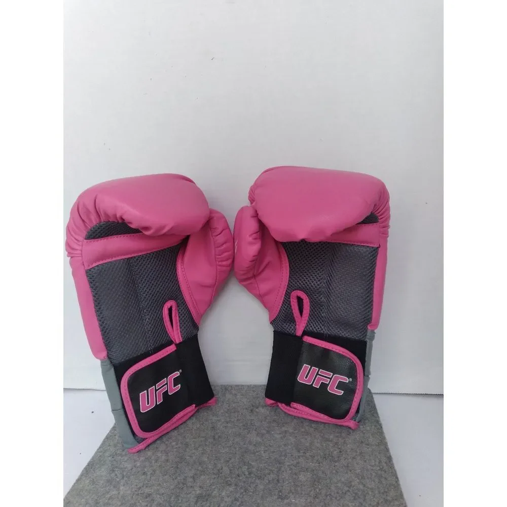 UFC Pink & Grey Boxing Gloves Training‎ Fitness Combat Sports Gear